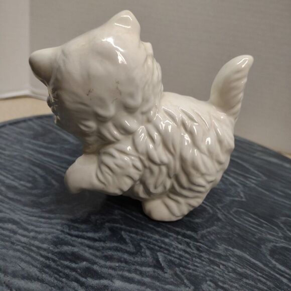 👍 Kitten Cat Figurine Blue eyes Vintage Ceramic.  C6 - Picture 4 of 7